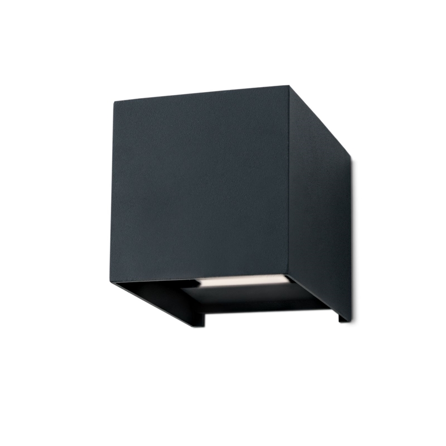 Iluminação de parede exterior LED CUBE 2xLED/3W/230V IP54 antracite