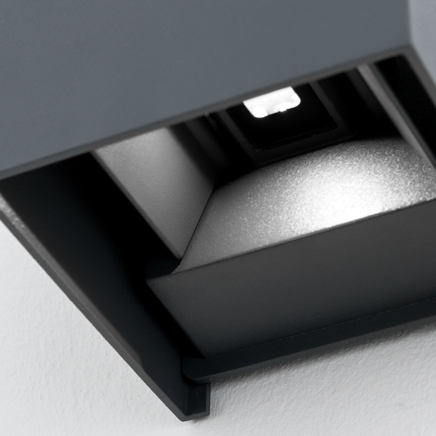 Iluminação de parede exterior LED CUBE 2xLED/3W/230V IP54 antracite