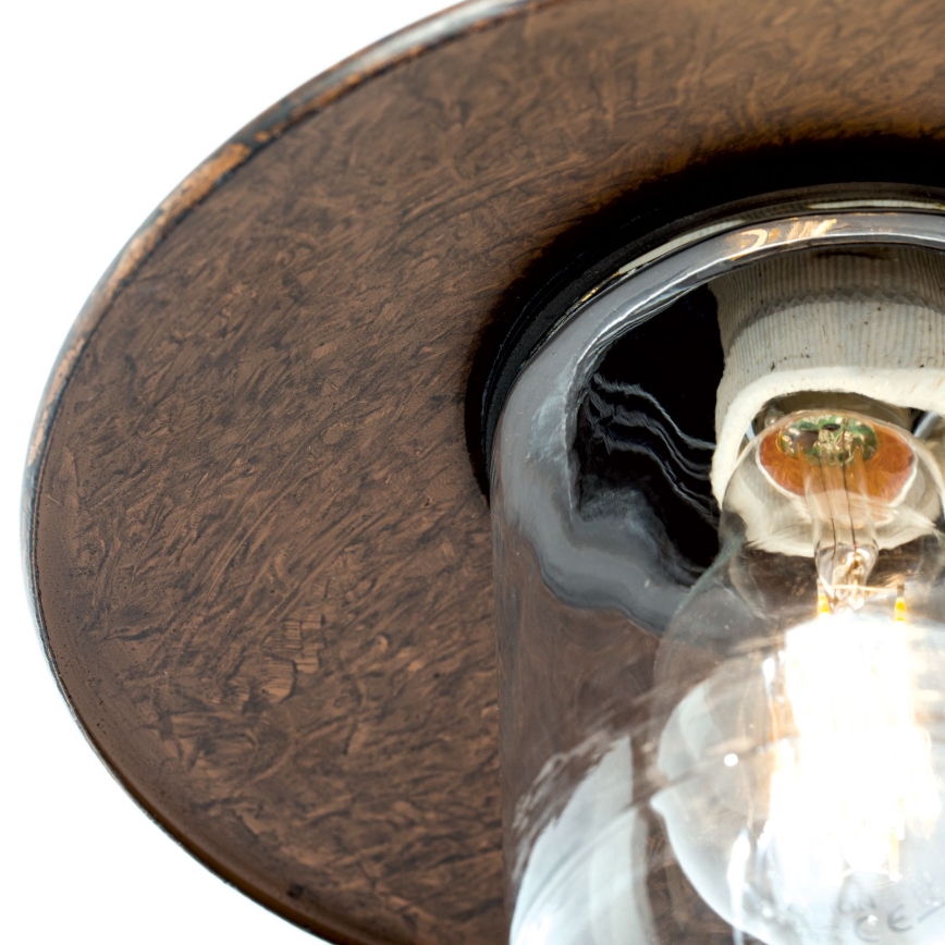 Candeeiro de parede exterior LEONIE 1xE27/60W/230V IP44 bronze