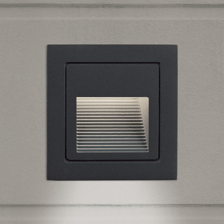 Luminária Embutida LED LORO LED/2W/230V IP65 antracite