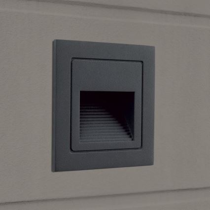 Luminária Embutida LED LORO LED/2W/230V IP65 antracite