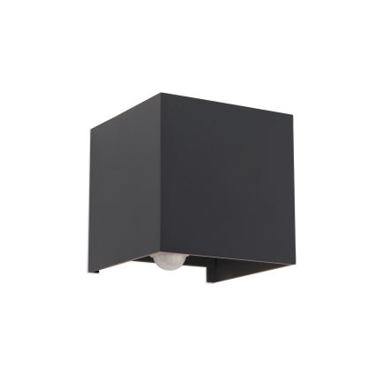 Candeeiro de parede LED para exterior com sensor de movimento e anoitecer CUBE-S LED/13W/230V IP54 antracite