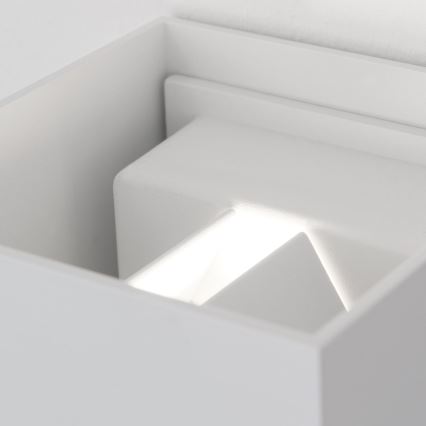 Candeeiro de parede LED para exterior com sensor de movimento e anoitecer CUBE-S LED/13W/230V IP54 branco