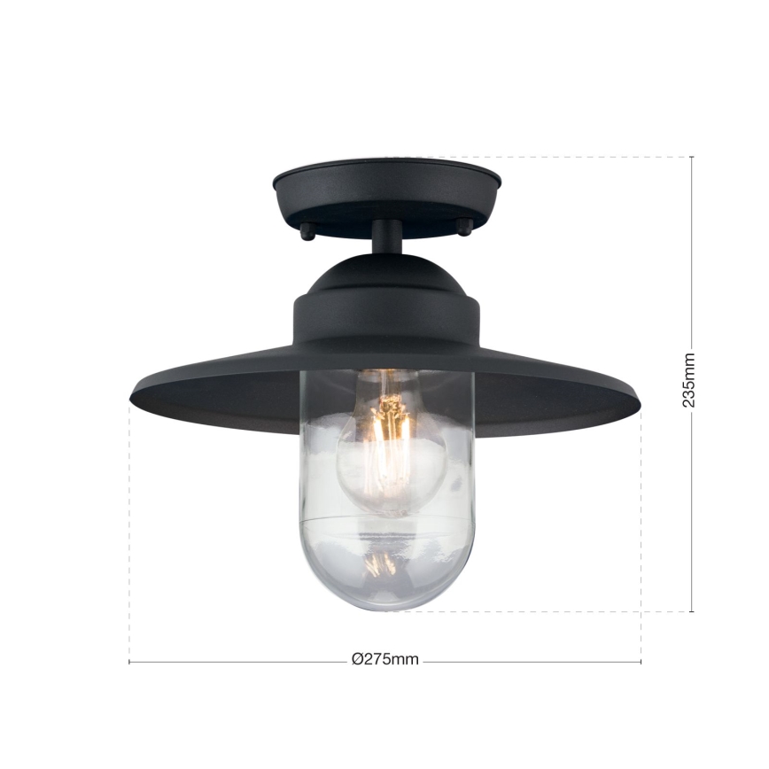 Candelabro fixo exterior EDWARD 1xE27/60W/230V IP44 preto