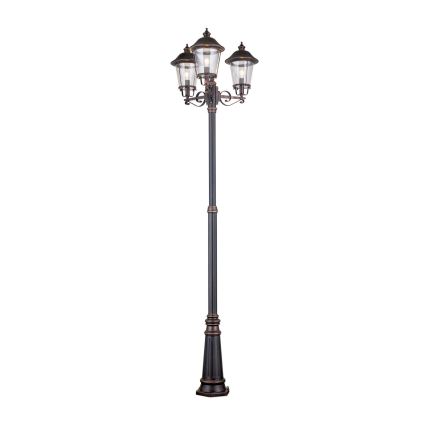Candeeiro exterior KENZO 3xE27/100W/230V IP44 bronze/pátina