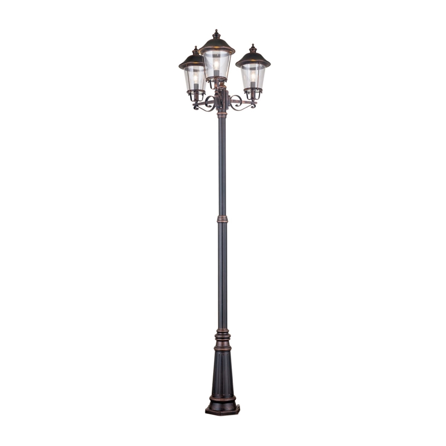 Candeeiro exterior KENZO 3xE27/100W/230V IP44 bronze/pátina