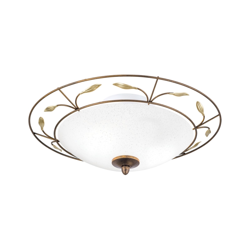Iluminação de teto LUCA 2xE14/40W/230V diâmetro 40 cm bronze/pátina