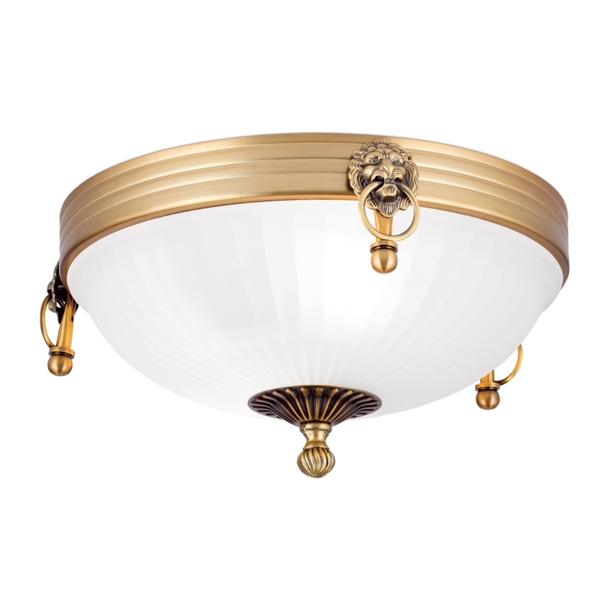 Iluminação de teto ROCCA 2xE27/60W/230V diâmetro 31 cm bronze/branco