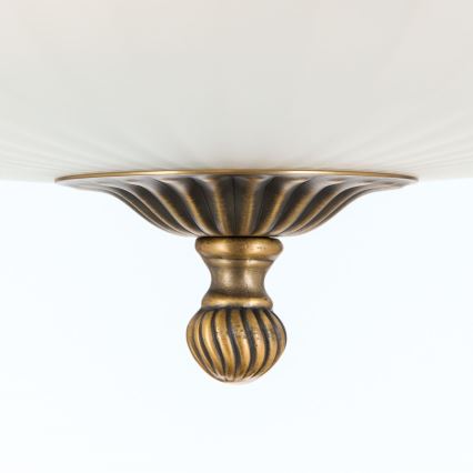Candeeiro integrado ROCCA 4xE27/60W/230V diâmetro 43 cm bronze/branco