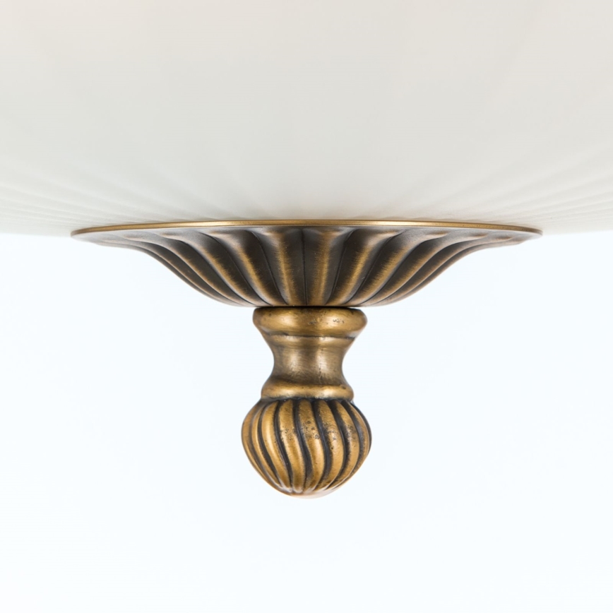 Candeeiro integrado ROCCA 4xE27/60W/230V diâmetro 43 cm bronze/branco