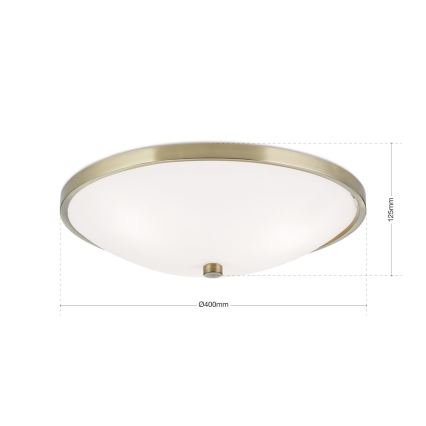 Iluminação de teto AIDA 3xE27/60W/230V diâmetro 40 cm latão