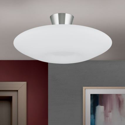 Iluminação de teto BLANC 2xE27/60W/230V diâmetro 49 cm cromado mate