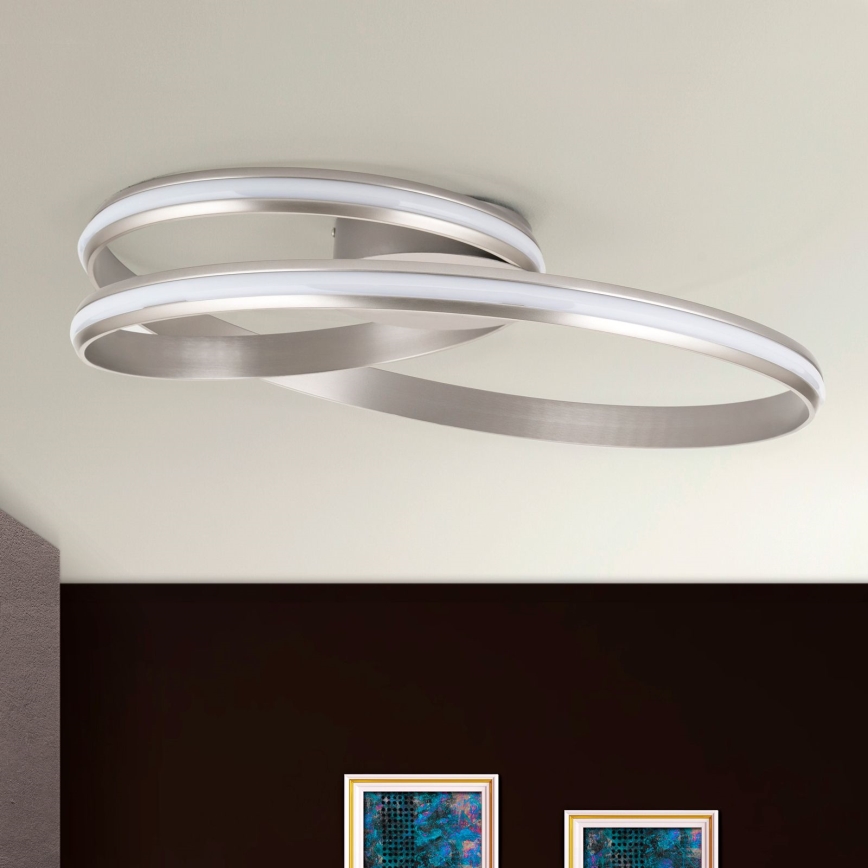 Iluminação de teto LED com regulação CIRCUS LED/30W/230V prateado