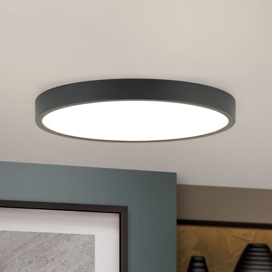 Iluminação de teto LED BULLY LED/24W/230V diâmetro 24 cm preto