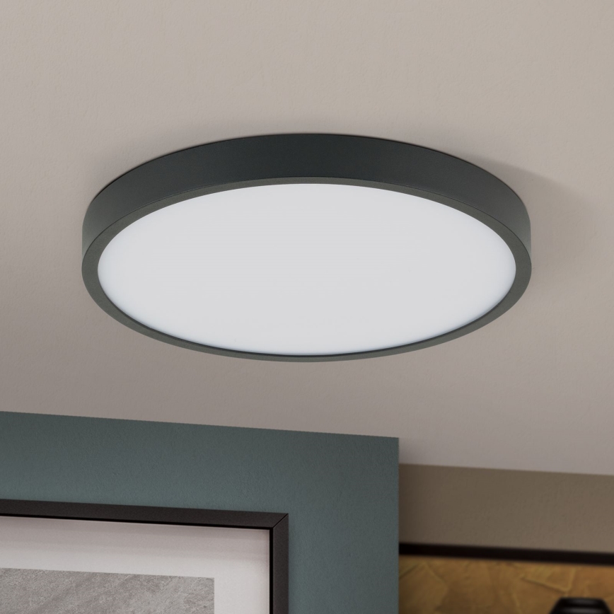 Iluminação de teto LED BULLY LED/24W/230V diâmetro 24 cm preto