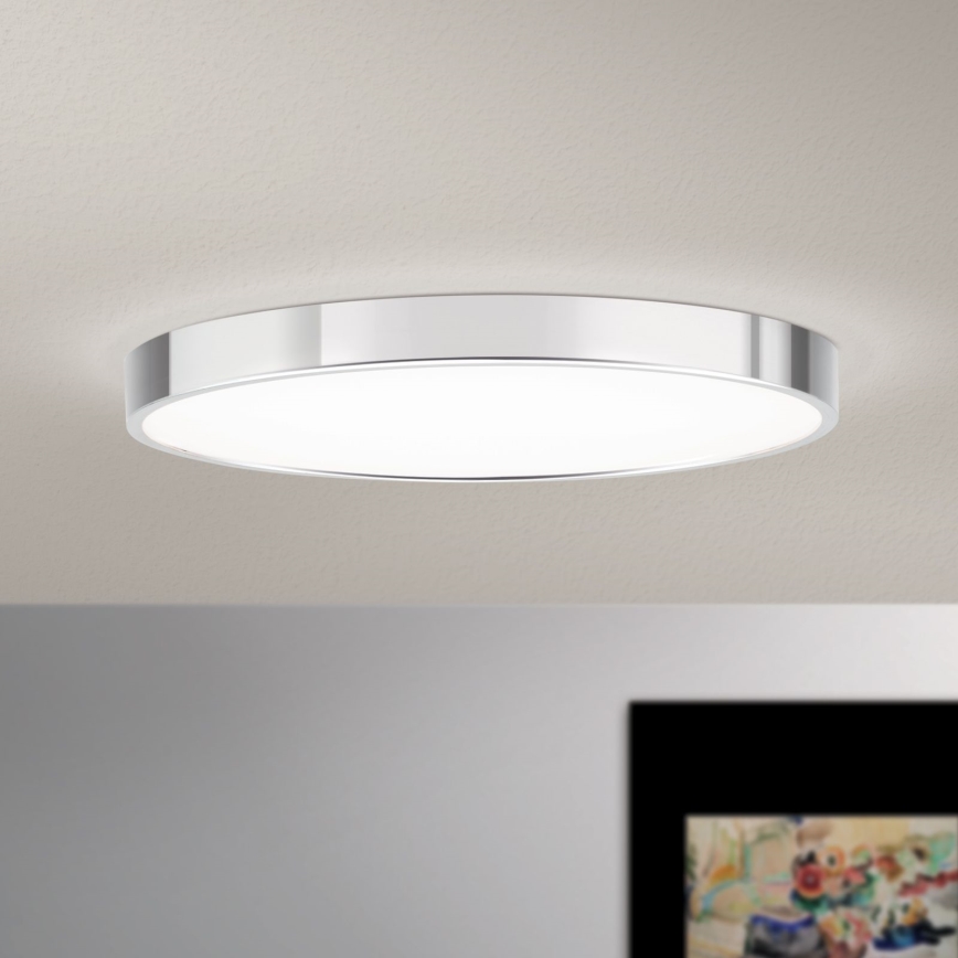Iluminação de teto LED BULLY LED/28W/230V diâmetro 28 cm cromado brilhante