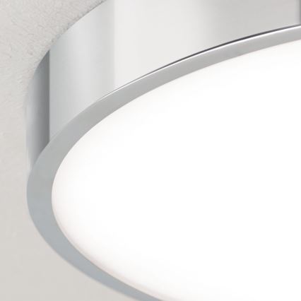 Iluminação de teto LED BULLY LED/28W/230V diâmetro 28 cm cromado brilhante