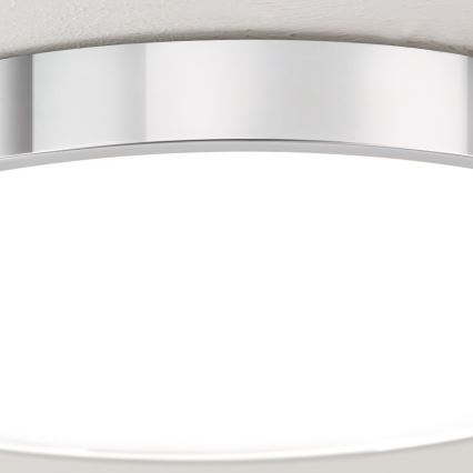 Iluminação de teto LED BULLY LED/28W/230V diâmetro 28 cm cromado brilhante