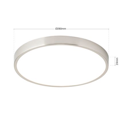 Iluminação de teto LED BULLY LED/28W/230V diâmetro 28 cm cromado mate