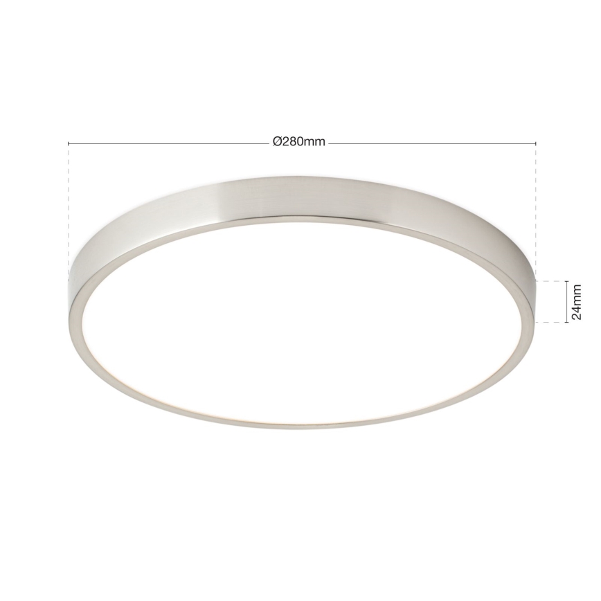 Iluminação de teto LED BULLY LED/28W/230V diâmetro 28 cm cromado mate