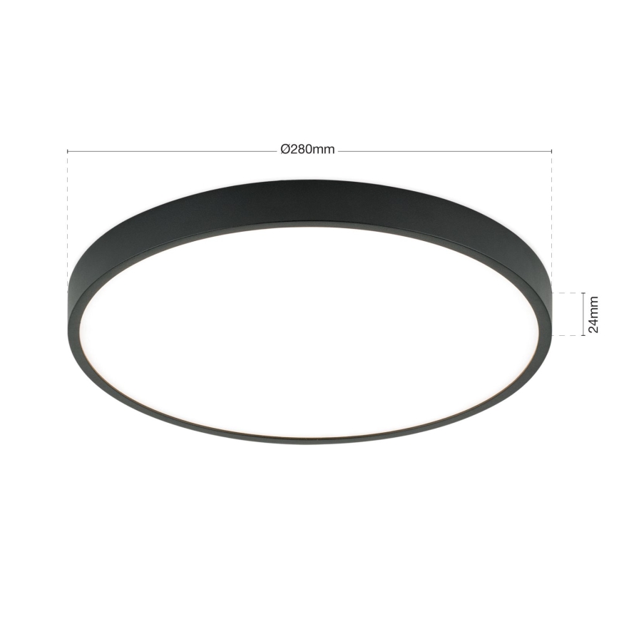 Iluminação de teto LED BULLY LED/28W/230V diâmetro 28 cm preto