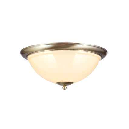 Iluminação de teto AUSTRIAN OLD LAMP 3xE27/60W/230V diâmetro 50 cm bronze/bege