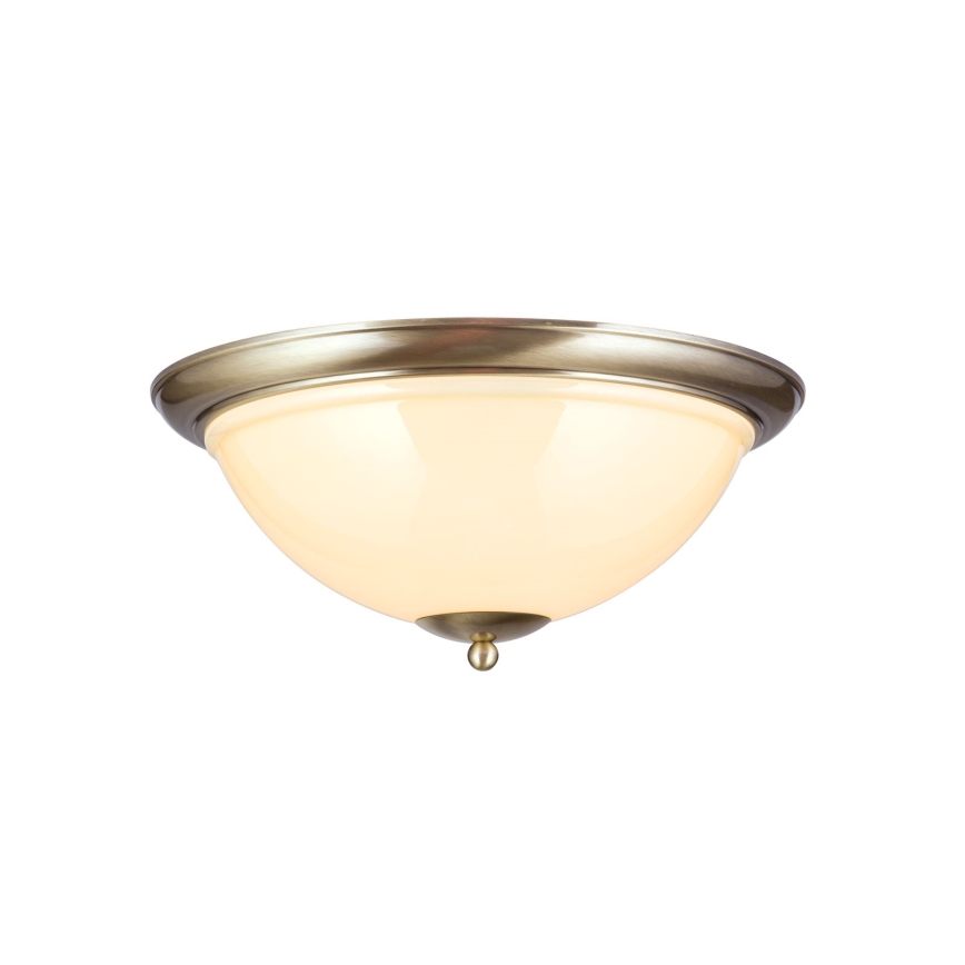 Iluminação de teto AUSTRIAN OLD LAMP 3xE27/60W/230V diâmetro 50 cm bronze/bege