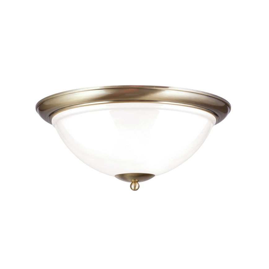 Iluminação de teto AUSTRIAN OLD LAMP 3xE27/60W/230V diâmetro 50 cm bronze/branco