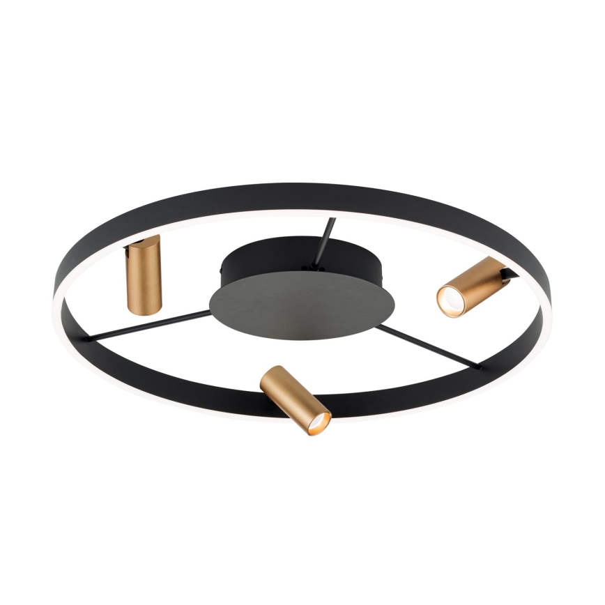 Iluminação de teto LED com regulação BERLIN LED/50W/230V preto/dourado