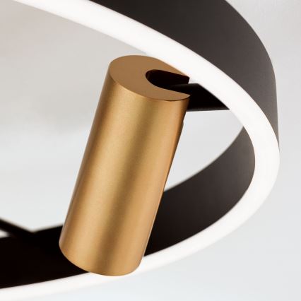 Iluminação de teto LED com regulação BERLIN LED/50W/230V preto/dourado
