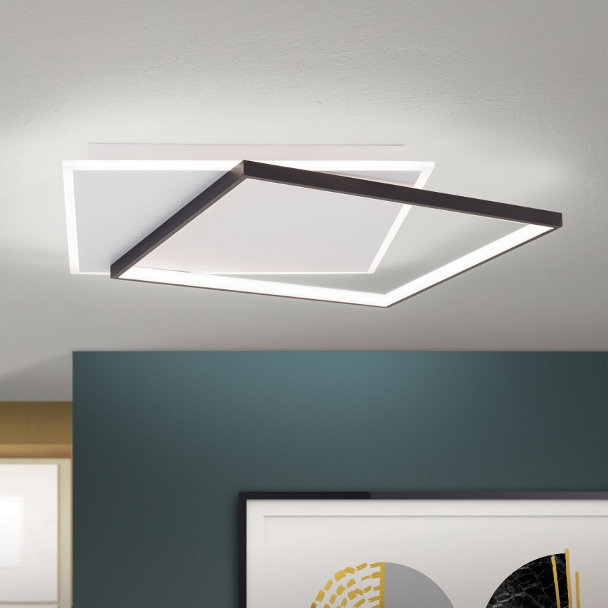Luminária de Teto LED Dimerizável EMANUEL LED/50W/230V branco/preto
