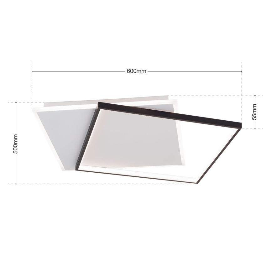 Iluminação de teto LED com regulação EMANUEL LED/50W/230V branco/preto