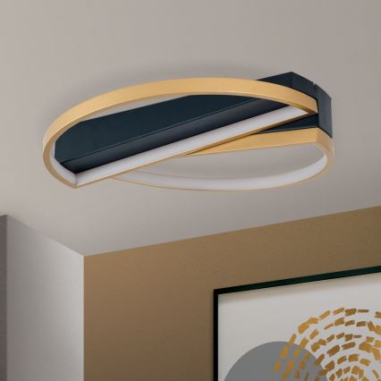 Iluminação de teto LED com regulação OLGA LED/28W/230V dourado/preto