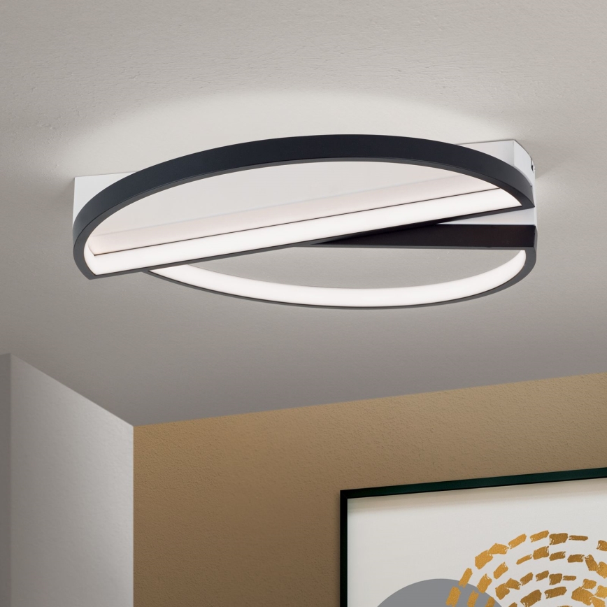 Iluminação de teto LED com regulação OLGA LED/28W/230V preto/branco