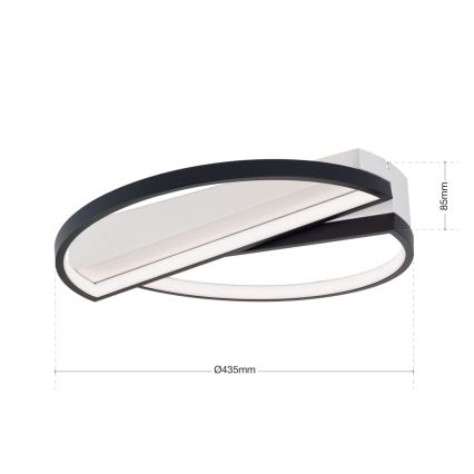 Iluminação de teto LED com regulação OLGA LED/28W/230V preto/branco