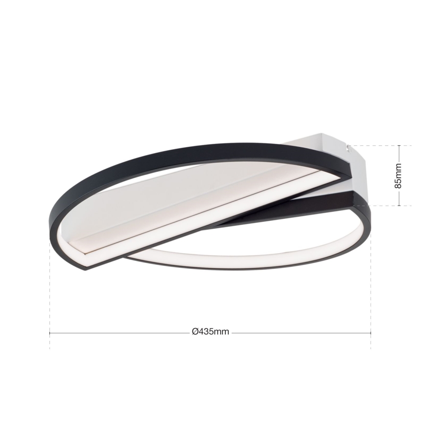 Iluminação de teto LED com regulação OLGA LED/28W/230V preto/branco