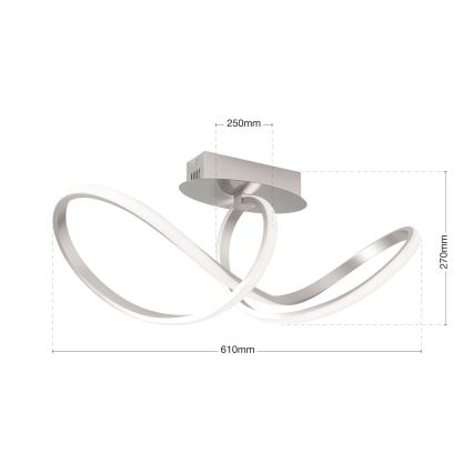 Candeeiro integrado LED com regulação CIRCUS LED/30W/230V cromado mate