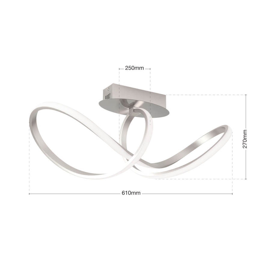 Candeeiro integrado LED com regulação CIRCUS LED/30W/230V cromado mate