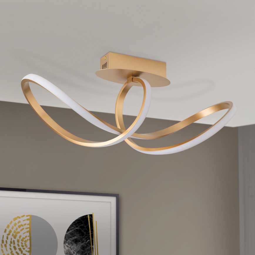 Candeeiro integrado LED com regulação CIRCUS LED/30W/230V dourado