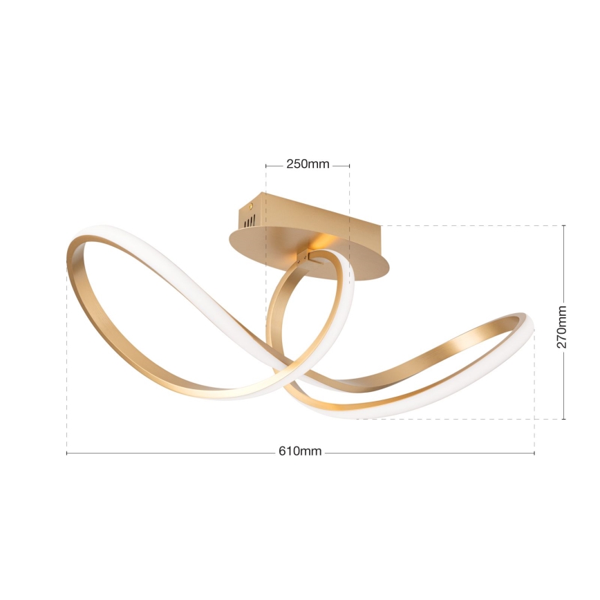 Candeeiro integrado LED com regulação CIRCUS LED/30W/230V dourado