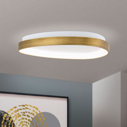 Iluminação de teto LED CHARLIE LED/35W/230V diâmetro 45 cm dourado