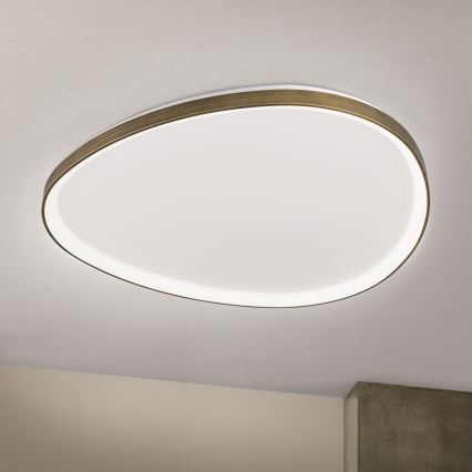 Iluminação de teto LED CHARLIE LED/72W/230V diâmetro 80 cm dourado