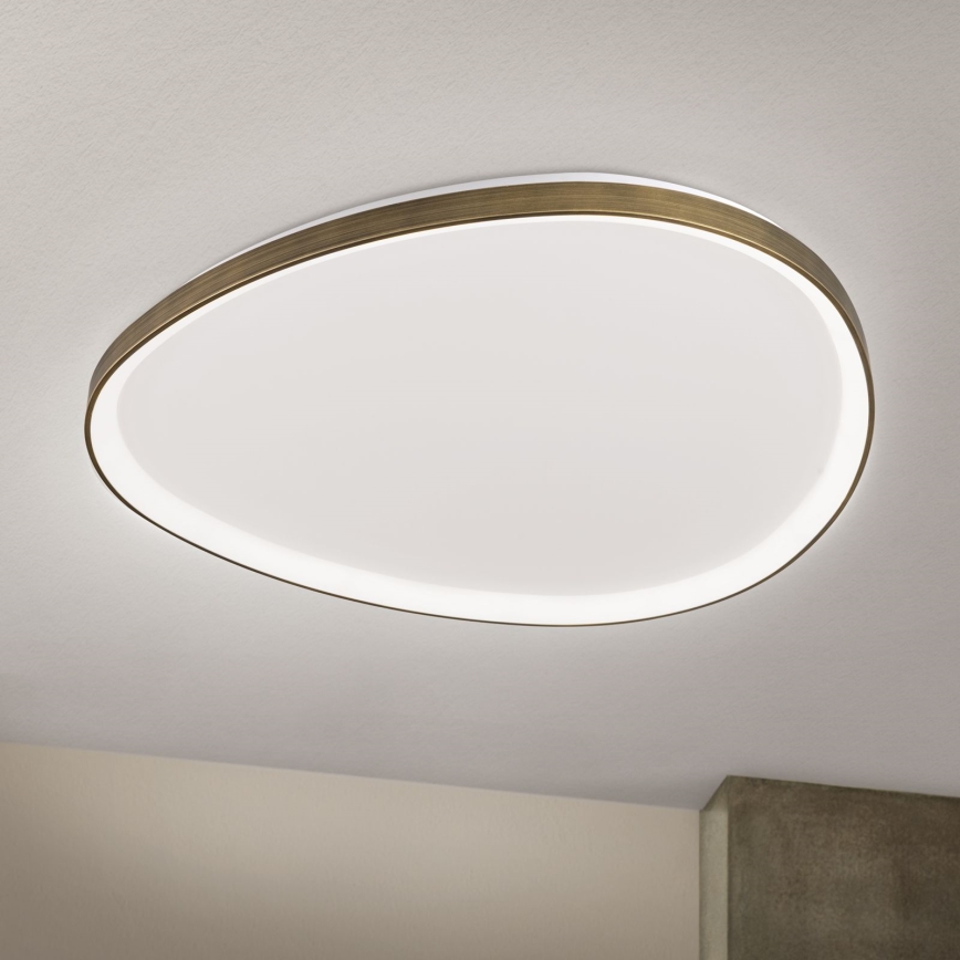 Iluminação de teto LED CHARLIE LED/72W/230V diâmetro 80 cm dourado