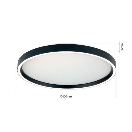Iluminação de teto LED com regulação MASCA LED/36W/230V 2700/3350/4000K diâmetro 40 cm preto