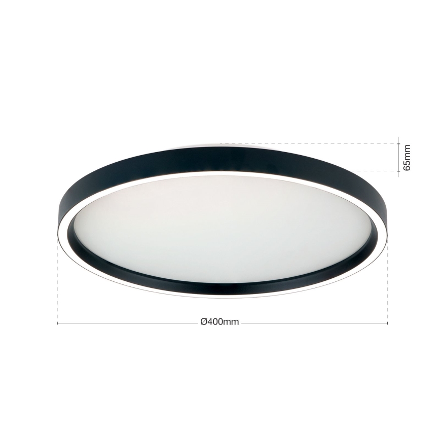 Iluminação de teto LED com regulação MASCA LED/36W/230V 2700/3350/4000K diâmetro 40 cm preto