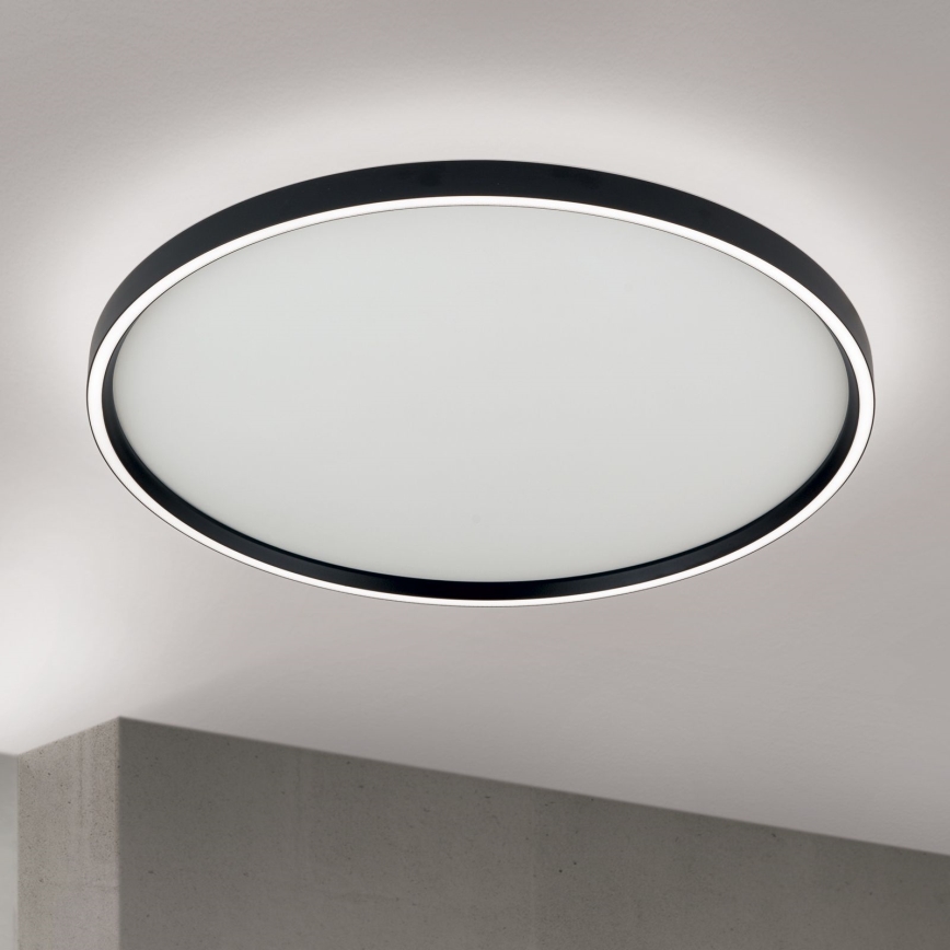 Iluminação de teto LED com regulação MASCA LED/47W/230V 2700/3350/4000K diâmetro 60 cm preto
