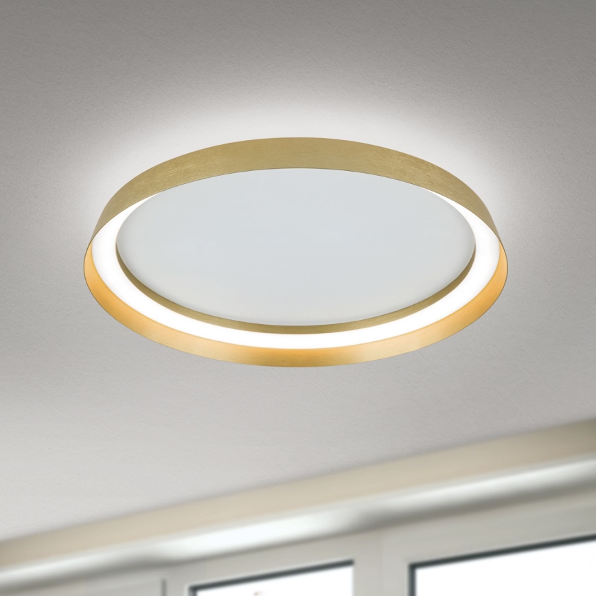 Iluminação de teto LED com regulação MANTA LED/38W/230V 2700/3000/4000K diâmetro 45 cm dourado