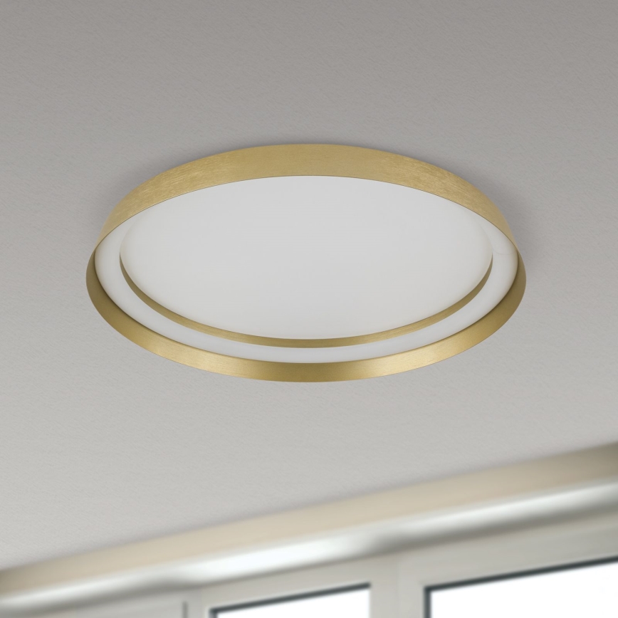 Iluminação de teto LED com regulação MANTA LED/38W/230V 2700/3000/4000K diâmetro 45 cm dourado