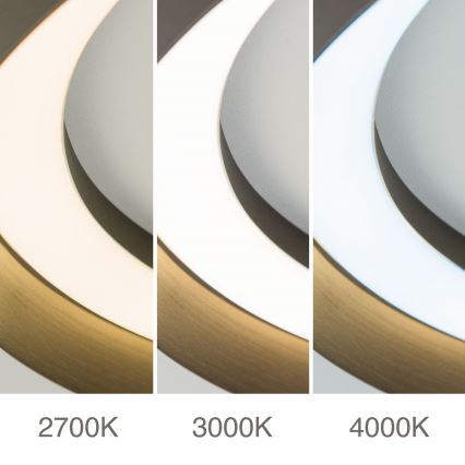 Iluminação de teto LED com regulação MANTA LED/38W/230V 2700/3000/4000K diâmetro 45 cm castanho