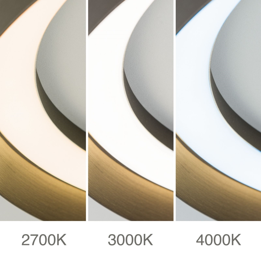 Iluminação de teto LED com regulação MANTA LED/38W/230V 2700/3000/4000K diâmetro 45 cm castanho